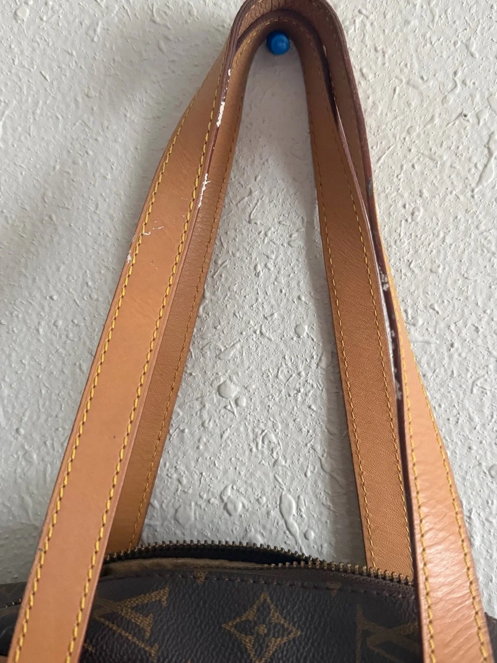 Louis Vuitton Monogram Canvas Tote with Tan Trim